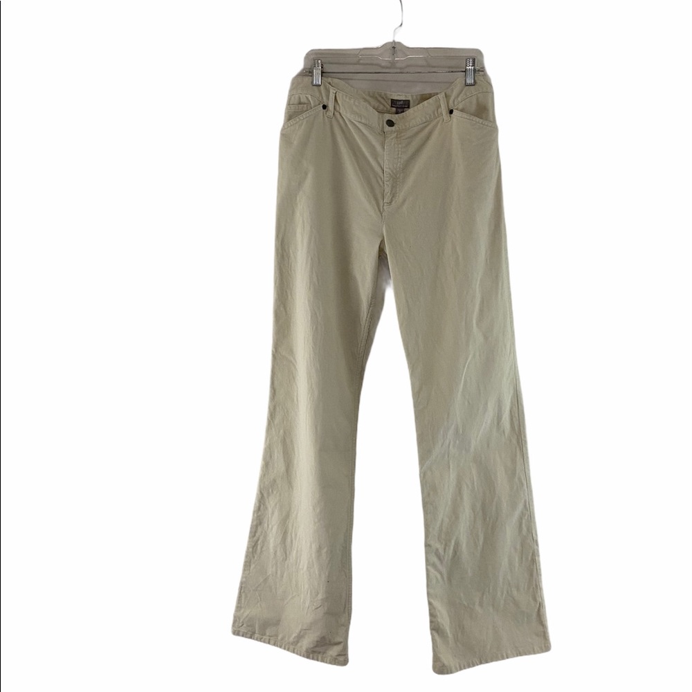 J Jill Cream Corduroy Pants Tried & True Fit Stretch Size 16 Tall